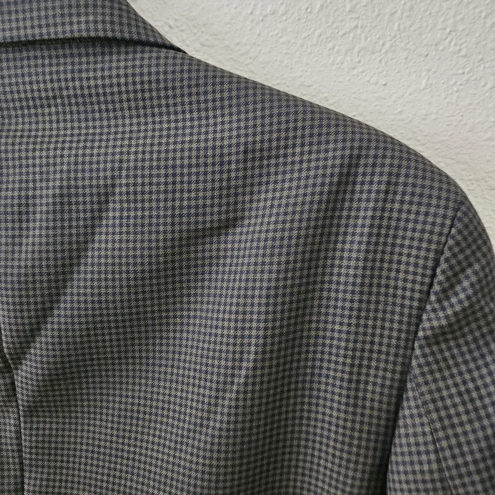 Nautica Men's Brown Elegant Formal Plaid Business occasion Blazer Jacket Size